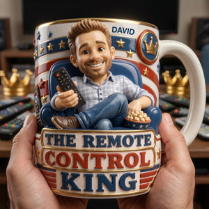 Custom Photo Remote King Dad Coffee Mug - Personalized Gifts For Dad 04palu220526 - Coffee Mug - GoDuckee