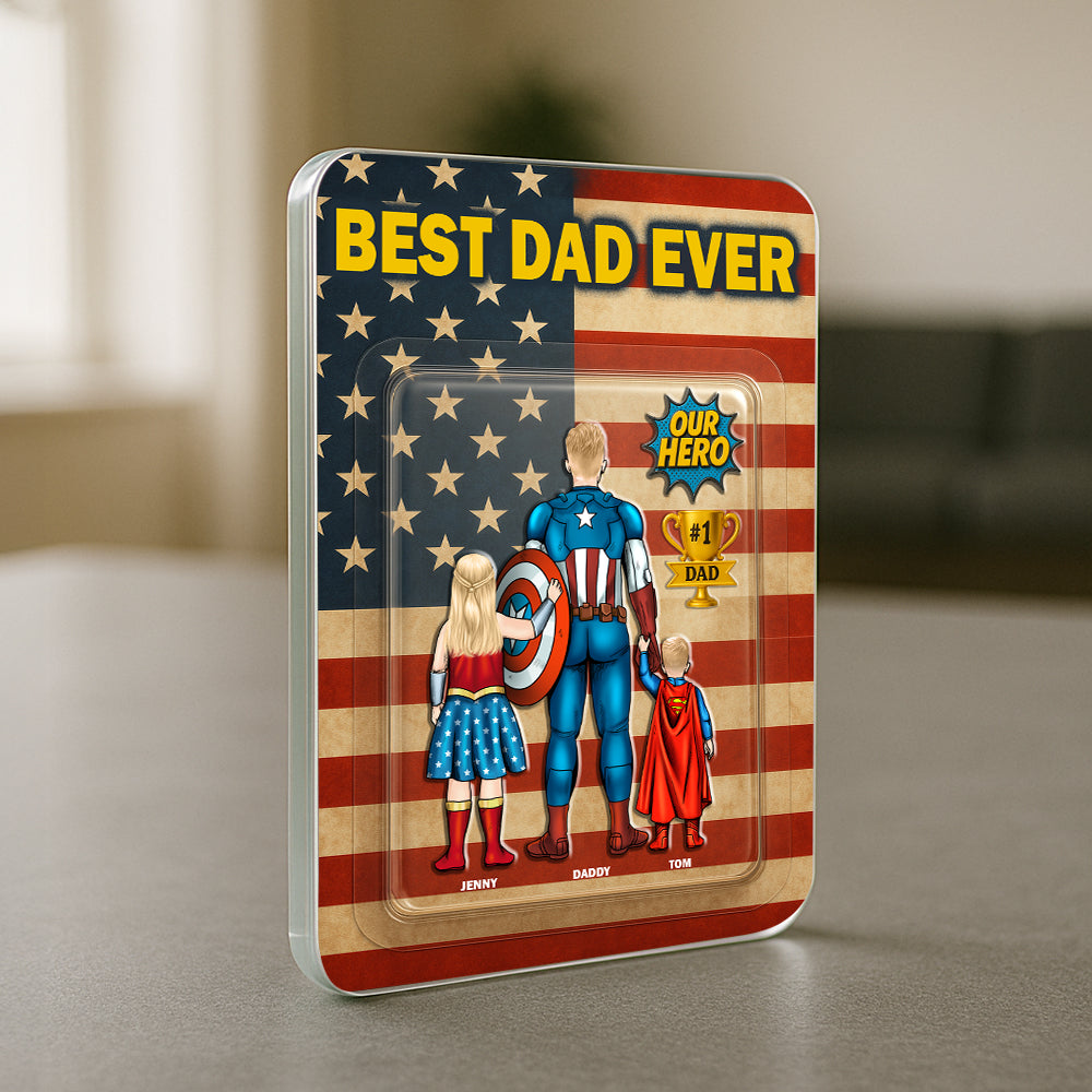 Best Dad Ever Acrylic Plaque - Personalized Gifts For Dad 01natn250425pa - Shaped Plaques - GoDuckee