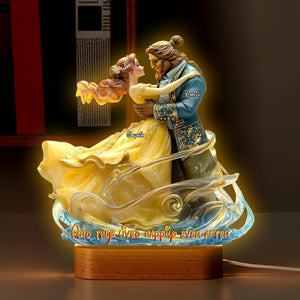 Cartoon Couple Led Light - Personalized Gifts For Couple 04tgtn290525 - Led Night Light - GoDuckee