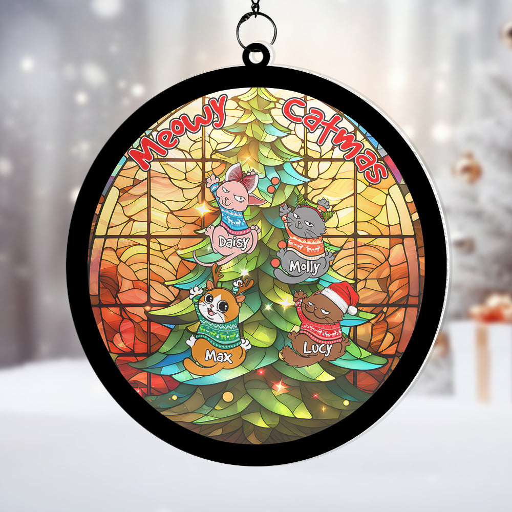 Personalized Gifts For Cat Lovers Suncatcher Ornament 07todc230724 - Ornament - GoDuckee