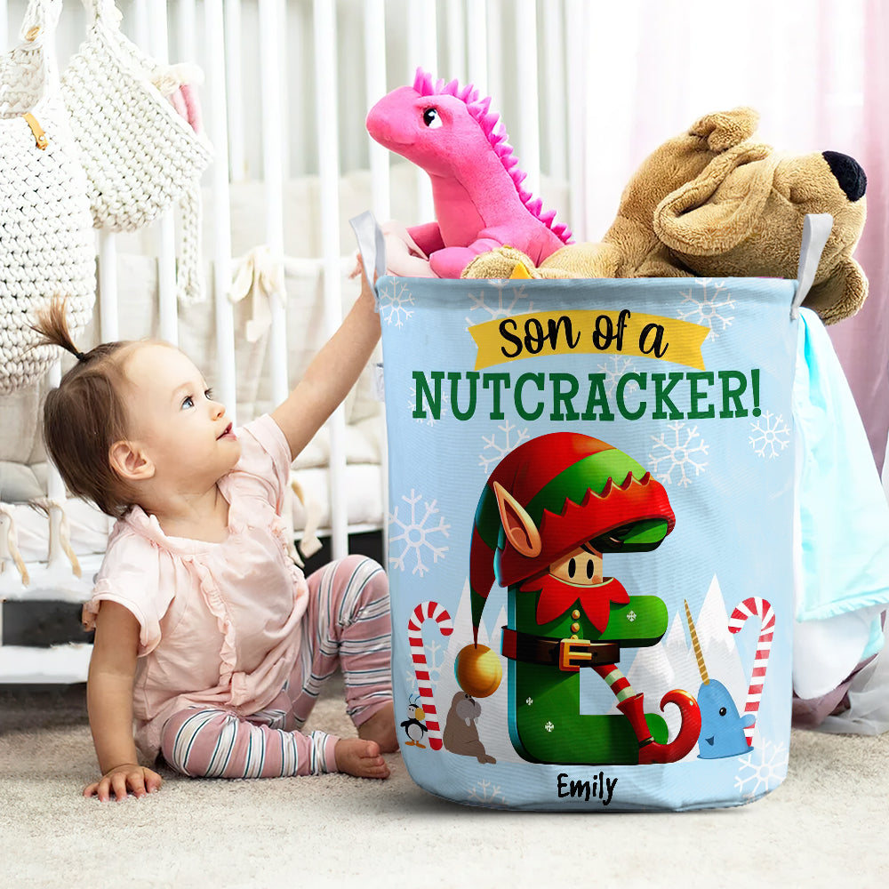 Custom Alphabet Letter Gifts For Kids Laundry Basket 04xqqn141124 - Laundry Basket - GoDuckee