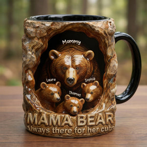 Mama Bear Cozy Nest Coffee Mug, Personalized Gifts For Mom 02qhqn280126 - Coffee Mug - GoDuckee