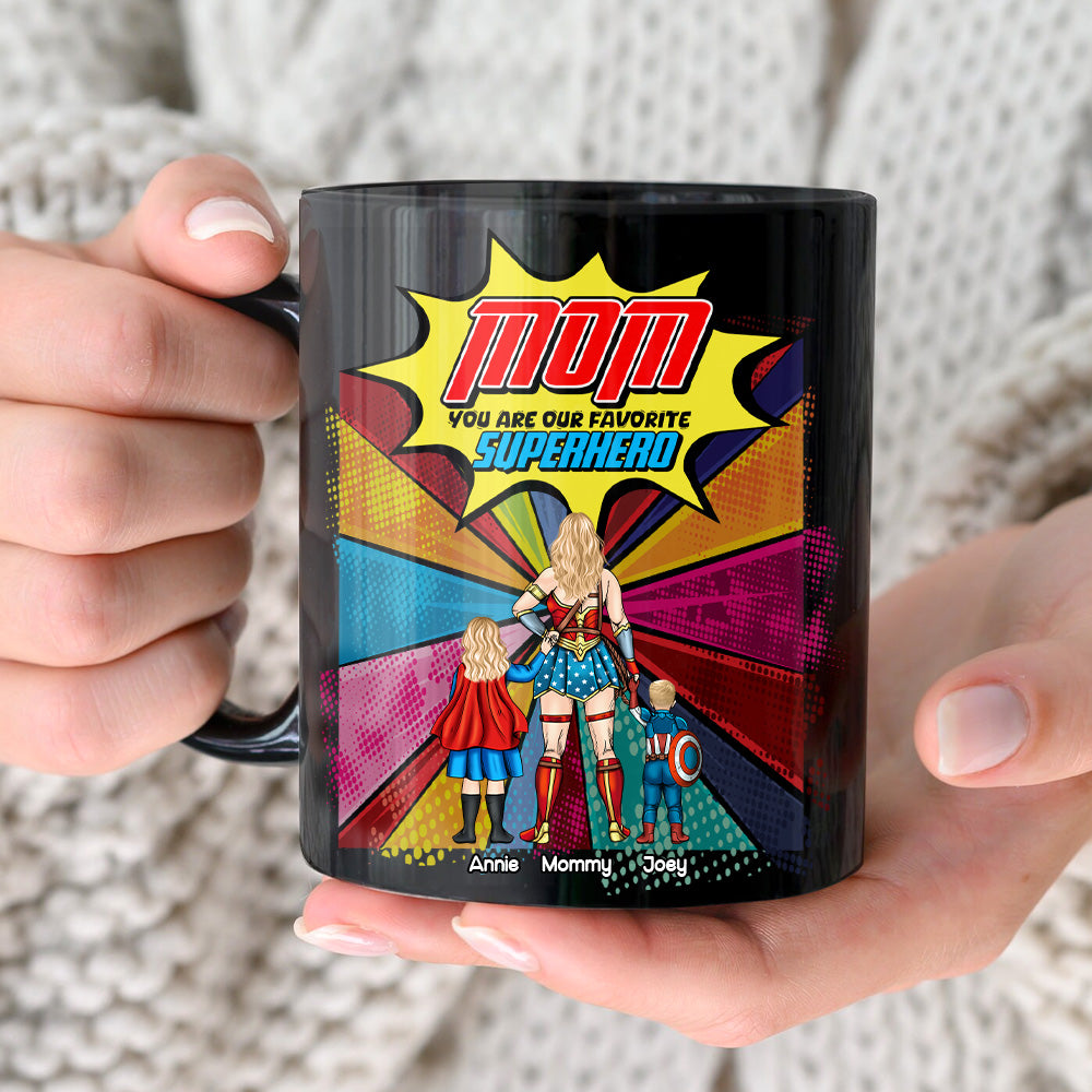 Personalized Gifts For Mom Black Coffee Mug You Are My Favorite Mom 01OHLU260225PA - Coffee Mug - GoDuckee