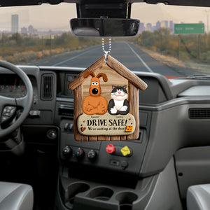 Personalized Gifts For Pet Lovers Car Ornament, We're Waiting At The Door 07tgqn190225pa - Ornament - GoDuckee