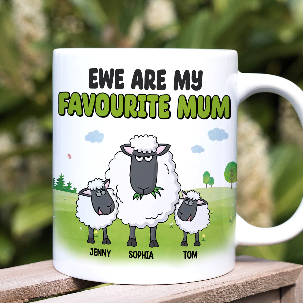 Personalized Gifts For Mom Coffee Mug Ewe Are My Favourite Mum 05natn020324 Mother's Day Gifts - Coffee Mugs - GoDuckee