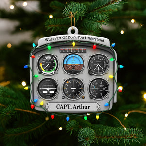 Personalized Gifts For Pilot Christmas Ornament 01hutn120925 Flight Instruments Six Pack - Ornament - GoDuckee