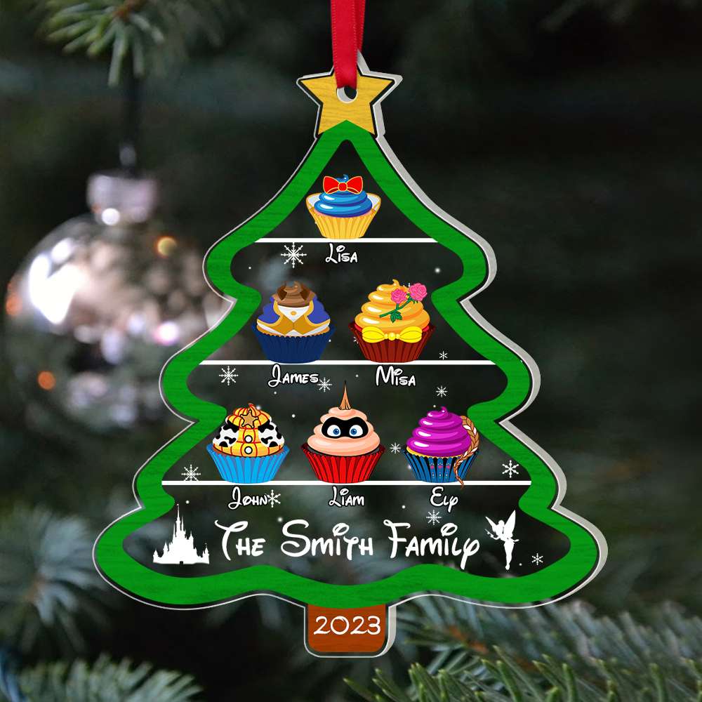 Family Christmas Tree 04htpu311023 Personalized Acrylic Ornament - Ornament - GoDuckee