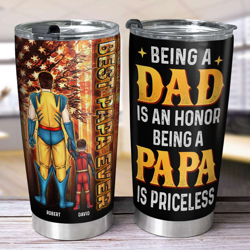 Being A Papa Is Priceless 07ACQN170523TM Personalized Tumbler Gift - Tumbler Cup - GoDuckee