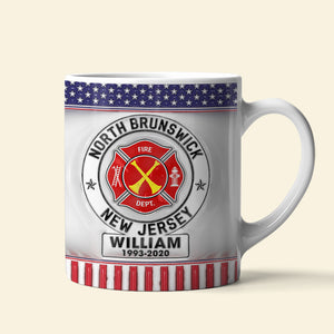 Custom Rank Badge Gifts For Firefighter Mug 03qhqn020824 - Coffee Mug - GoDuckee