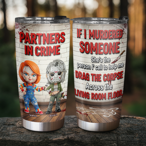 Horror Friends 20oz Tumbler - Personalized Gifts For Besties 03OHPU100725 - Tumbler Cup - GoDuckee