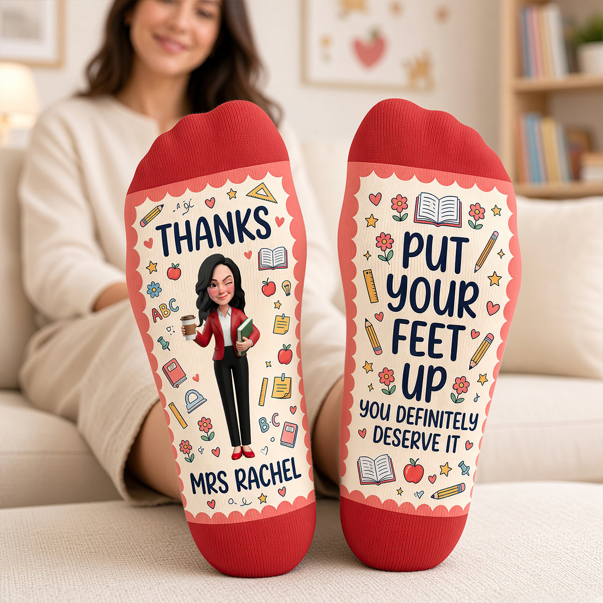 Teacher Appreciation Socks - Personalized Gifts For Teachers 04nadt210926 - Socks - GoDuckee