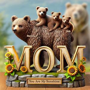 Bear Mom Acrylic Plaque Gifts For Mom 02HUDT180425 - Shaped Plaques - GoDuckee