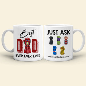 Best Dad Ever, Gift For Dad, Personalized Mug, Dad Fist Mug, Father's Day Gift 01DNHN230523HA - Coffee Mug - GoDuckee