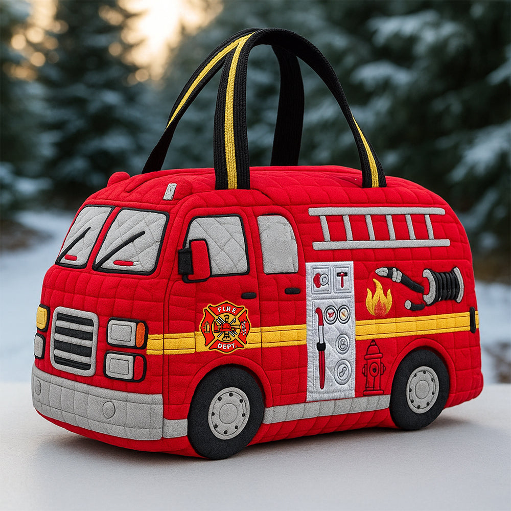 Firefighter Christmas Quilted Duffle Bag Gifts For Firefighter 03HYTN060925 - Quilted Duffle Bag - GoDuckee