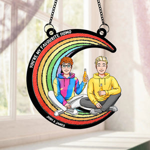 Personalized Gifts For LGBT Couple Suncatcher Ornament 03kapu210624hh - Ornament - GoDuckee