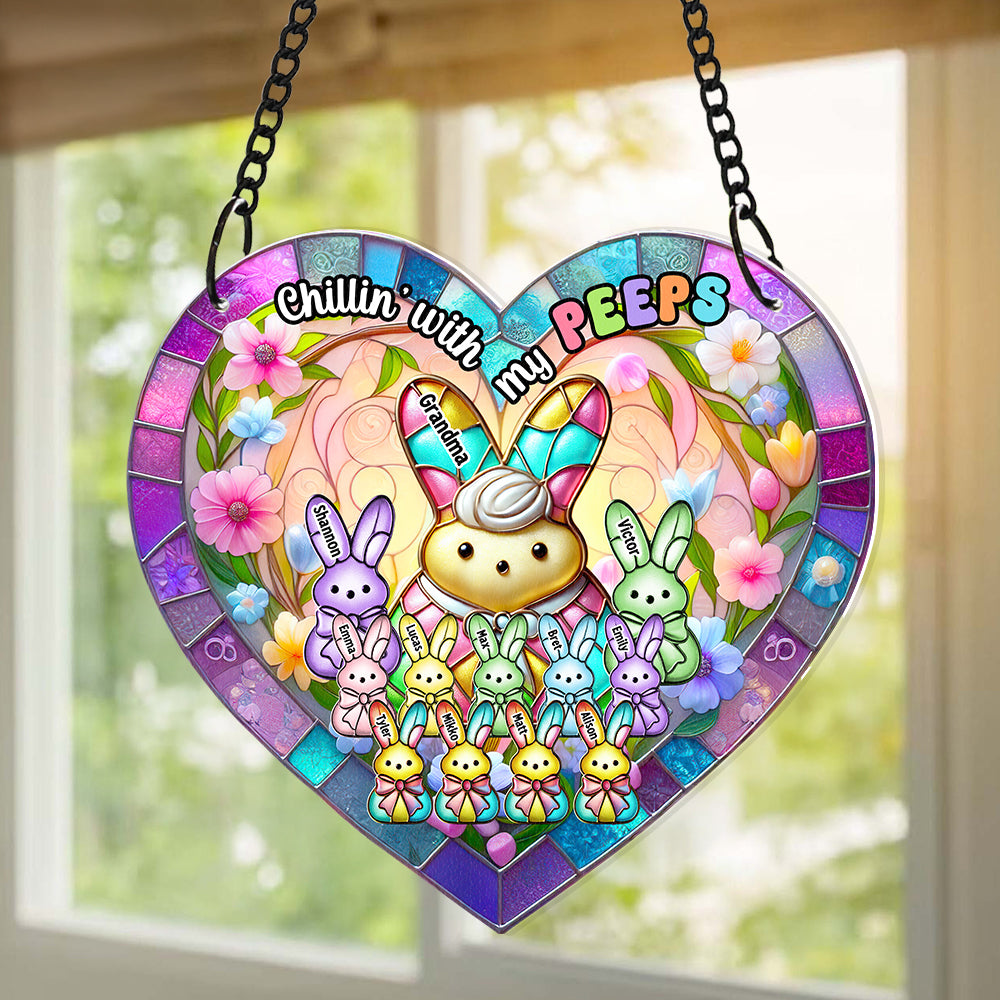 Personalized Gifts For Grandma Suncatcher Ornament, Chillin' With My Peep 01TGDT170225 - Ornament - GoDuckee