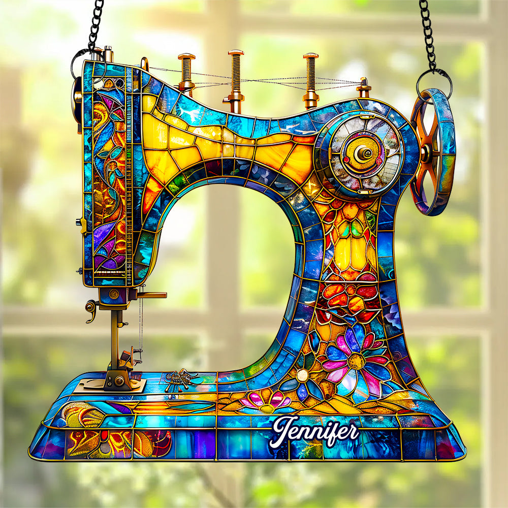 Sewing Suncatcher Ornament Personalized Gifts for Sewing Lovers 04HUDT170725 - Ornament - GoDuckee