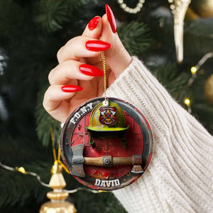 Personalized Gifts For Firefighter Ceramic Ornament 02ohlu301024 - Ornament - GoDuckee