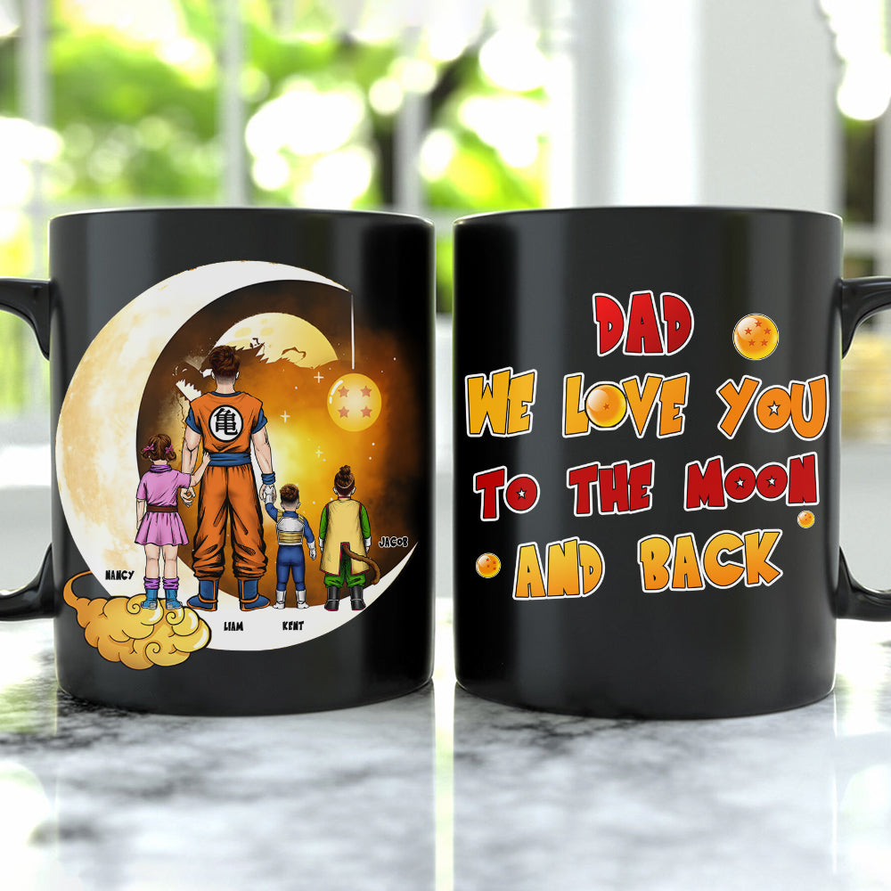 We Love You To The Moon And Back Personalized Dad Mug 04HTPU050124HH - Coffee Mug - GoDuckee