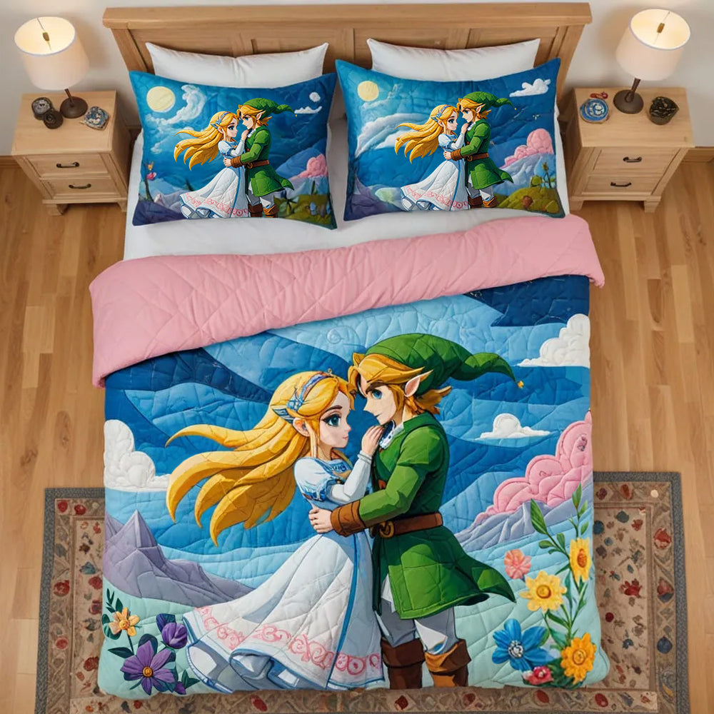 Personalized Gifts For Adventure Game Loving Couple Lover Quilt Bedding Set 04qhtn220125 - Blanket - GoDuckee