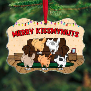 Merry Kissmynuts, Personalized Ornament, Gifts For Cat Lover - Ornament - GoDuckee