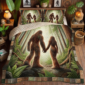 Gifts For Bigfoot Couple Quilt Bedding Set Special Line 01TODT160125 - Blanket - GoDuckee