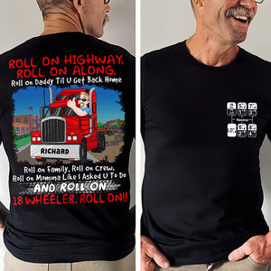 Personalized Gifts For Truckers Shirt 04toqn190724hg Cartoon Man Driving With A Thumbs Up - Shirts - GoDuckee