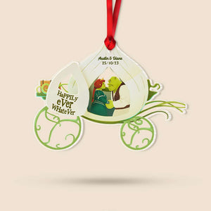 Happily Ever Whatever, Couple Gift, Personalized Acrylic Ornament, Green Couple Ornament, Christmas Gift 04QHHN211023 - Ornament1 - GoDuckee
