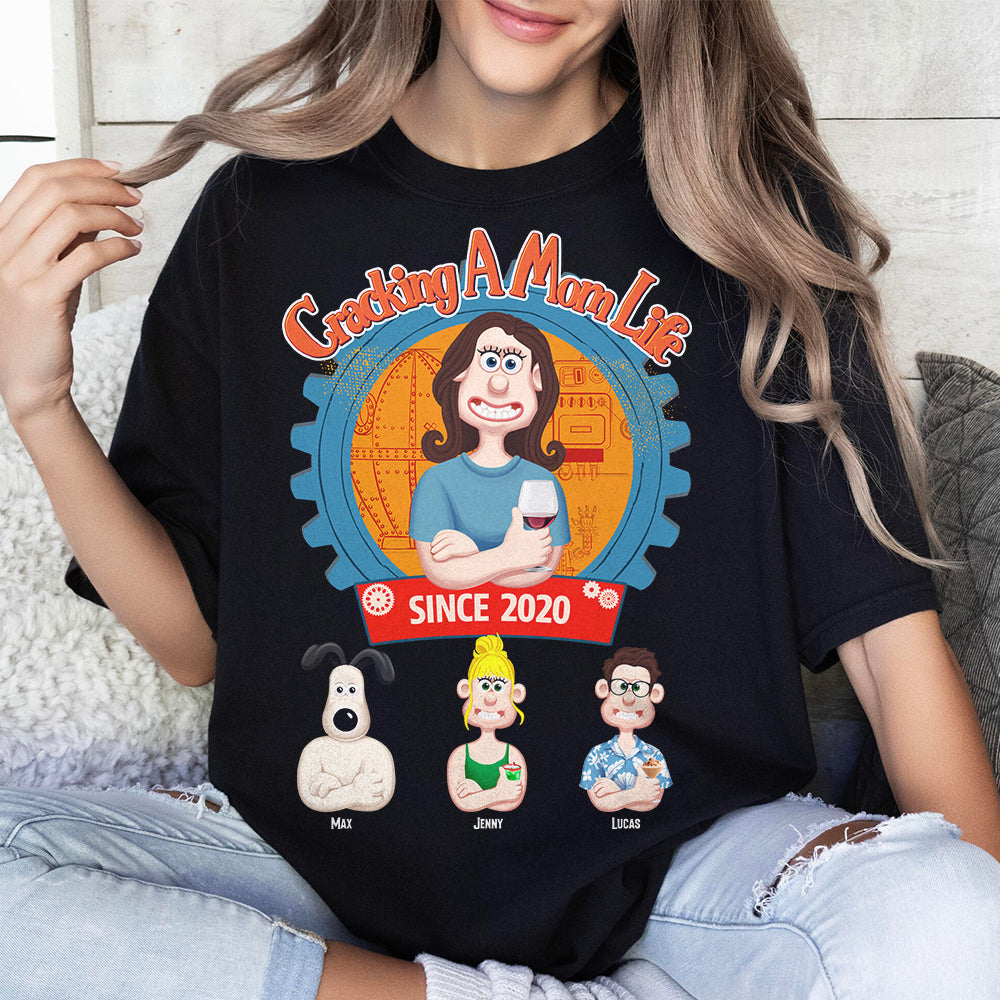 Personalized Gifts For Mom Shirt 01totn260225pa Cracking A Mom Life - Shirts - GoDuckee