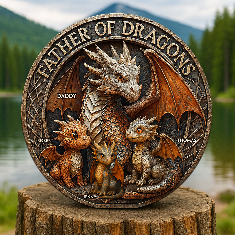 Dragon Dad Acrylic Plaque - Personalized Gifts For Dad 03QHPU150525 - Shaped Plaques - GoDuckee