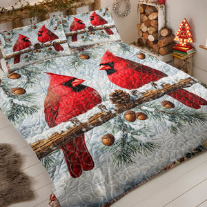 Personalized Cardinal Quilt Bedding Set Special Line 03hutn061124 - Blanket - GoDuckee