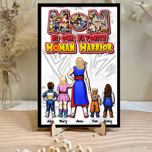 Personalized Gifts For Mom Wood Sign Mom Is Our Favorite Warrior 01httn020324hh Mother's Day Gifts - Wood Signs - GoDuckee
