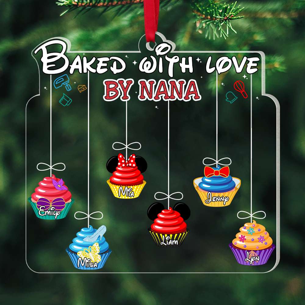 Grandma's Cupcakes Baked With Love 01topu271023 Personalized Ornament - Ornament - GoDuckee