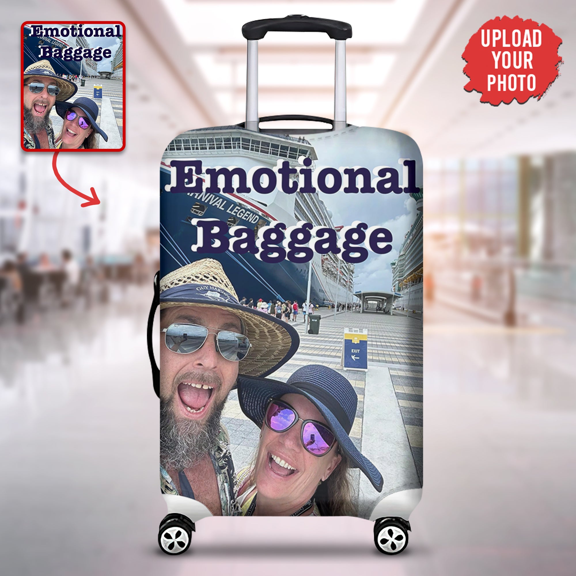 Custom Luggage Covers With Emotional Baggage Images - Luggage Covers - GoDuckee