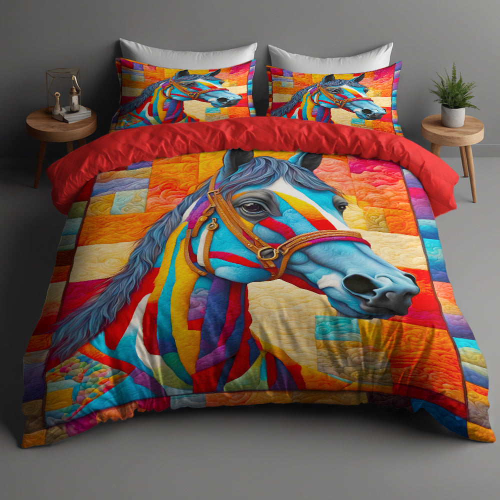 Horse Lovers Quilt Bed Set 03HUDT180125 - Blanket - GoDuckee