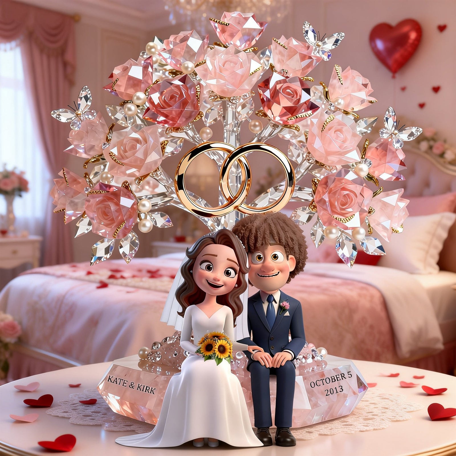 Wedding Couple Acrylic Plaque - Personalized Gifts For Couples 01natn221225 - Shaped Plaques - GoDuckee