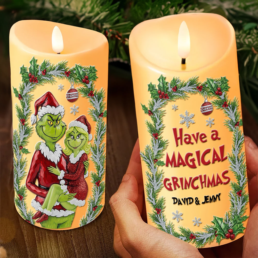Personalized Christmas Gifts For Couple LED Candle 02pgtn210825 - Led Candle - GoDuckee
