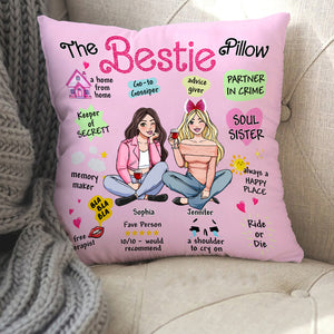 Personalized Gifts For Besties Square Pillow 03TOQN231124HH - Pillow - GoDuckee