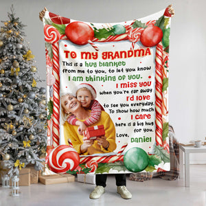 Custom Photo Gifts For Grandma, Christmas Blanket 04PGMH111024 - Blanket - GoDuckee