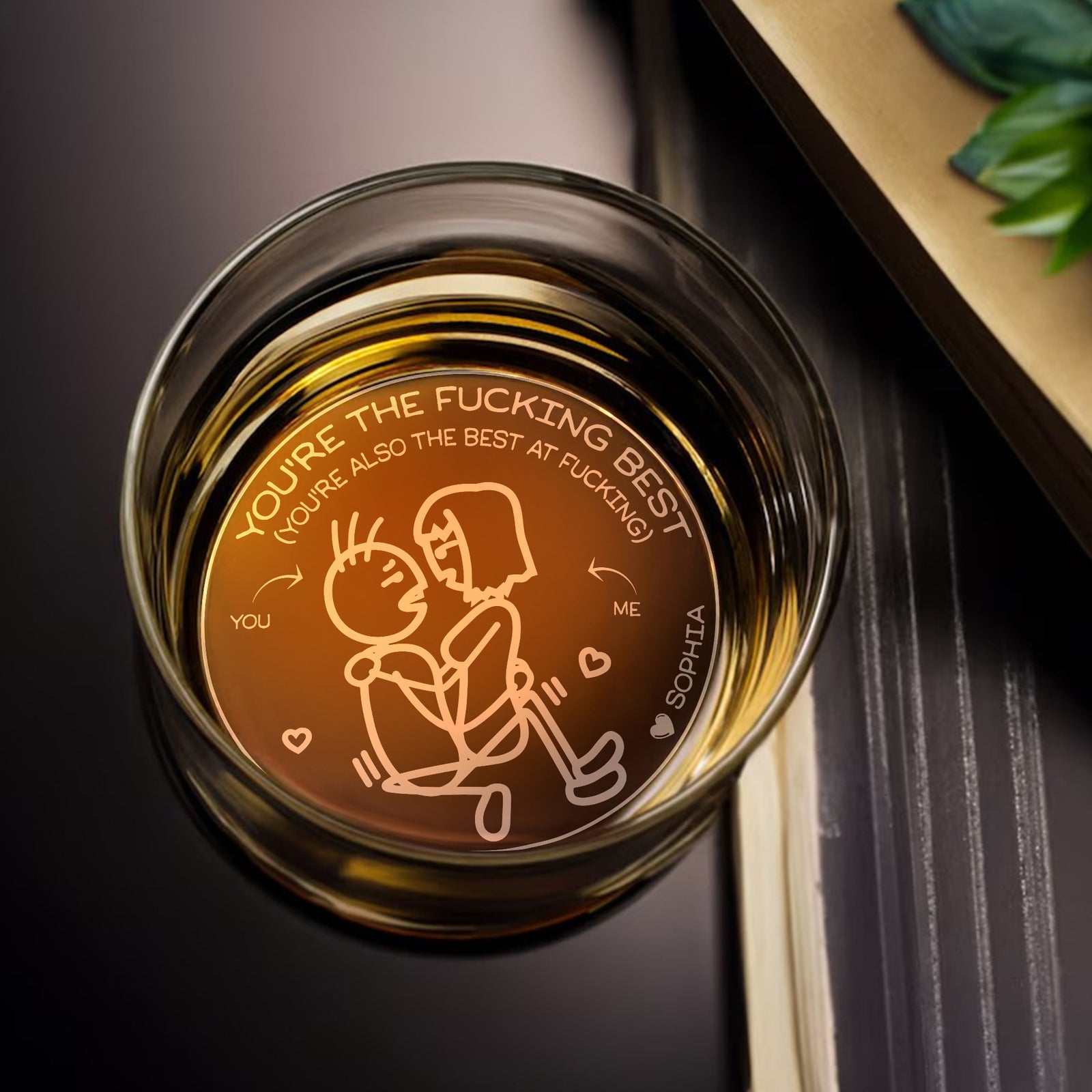 Personalized Gifts For Couple Engraved Whiskey Glass 02napu050624 - Drinkware - GoDuckee