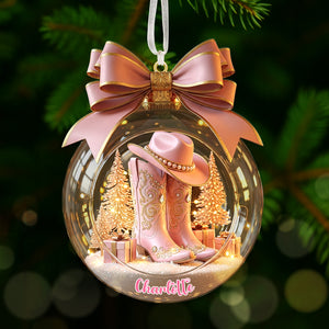 Cowgirl Custom Shape Acrylic Ornament - Personalized Gifts For Cowgirl Christmas Ornament 03PGMG091025 - Ornament - GoDuckee
