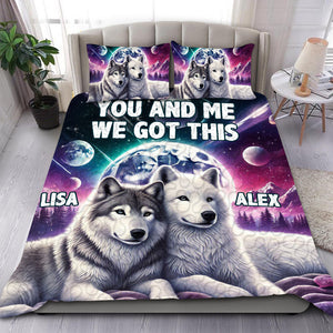 Personalized Gift For Wolf Couples Quilt Bedding Set Special Line 05OHMH181224 - Blanket - GoDuckee