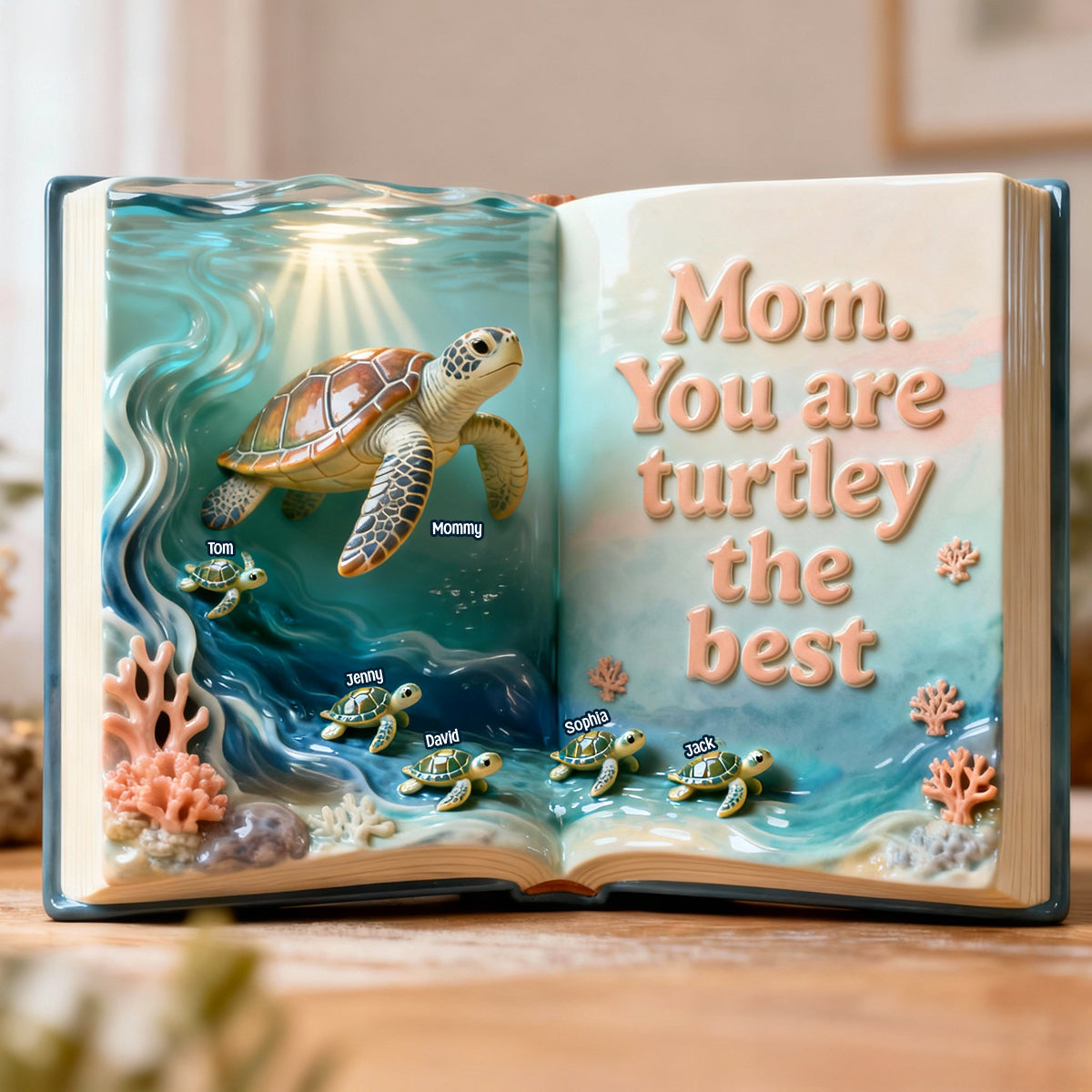 Best Turtle Mom Ever Acrylic Plaque - Personalized Gifts For Mom 06TOTN290126 - Shaped Plaques - GoDuckee
