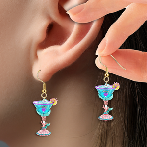 Funky Cocktail Earrings - Personalized Gifts For Cartoon Lovers 03OHLU300625 - Earrings - GoDuckee