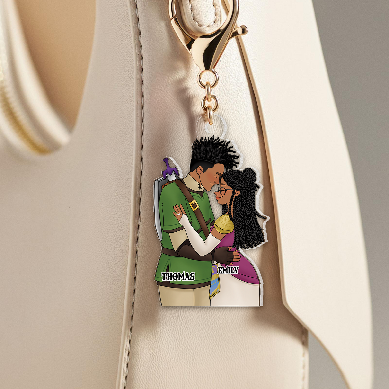 Personalized Gifts For Couple Keychain 01qhpu110225hg - Keychains - GoDuckee