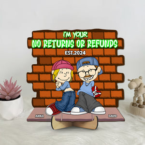 Personalized Gifts For Couple Wood Sign 03katn271224hg I'm Yours No Returns Or Refunds - Wood Sign - GoDuckee