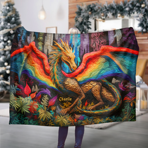 Personalized Gifts For LGBT Blanket, Pride Dragon 02qhpu120924 - Blanket - GoDuckee