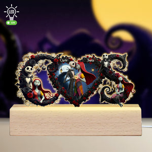 The Haunted Couple 3D Led Light - Personalized Gifts For Couple 01OHLU240525 - Led Night Light - GoDuckee
