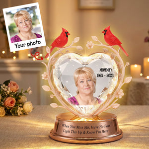 Custom Photo Memorial Acrylic Light Box 01namg271125 - Personalized Memorial Gifts - Light Box - GoDuckee