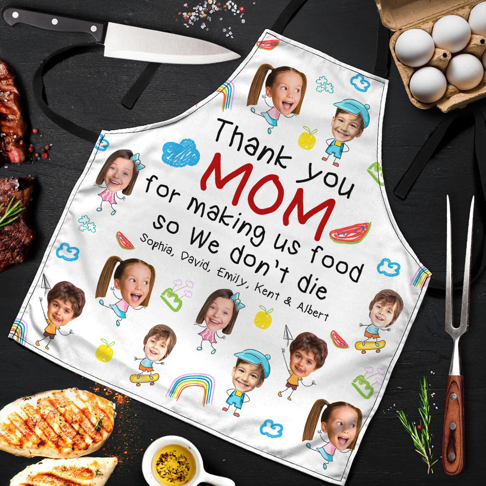 Custom Photo Gifts For Mom Aprons Thank You Mom - Aprons - GoDuckee